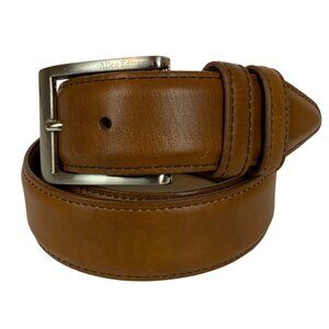 Allen Edmonds Mens Calfskin Leather Dress Belt Size 36 Tan Handcrafted USA